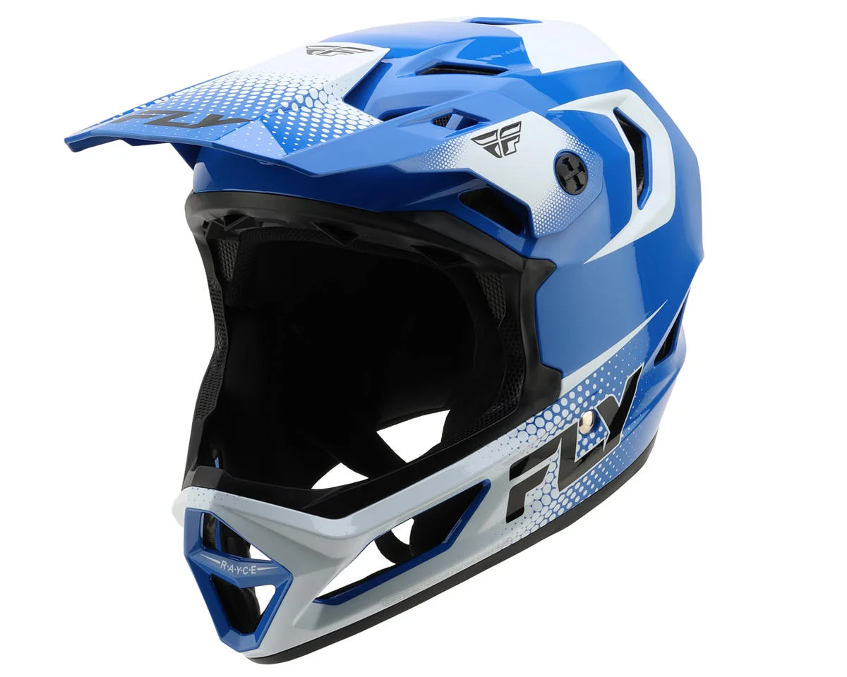 Fly Racing Rayce Sonar Youth Bicycle Helmet (Blue/White/Black) (Youth S)
